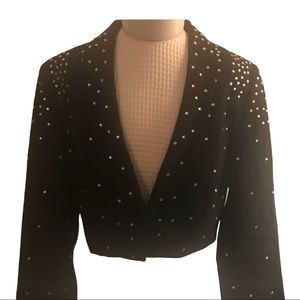 Cropped Rhinestone Jacket